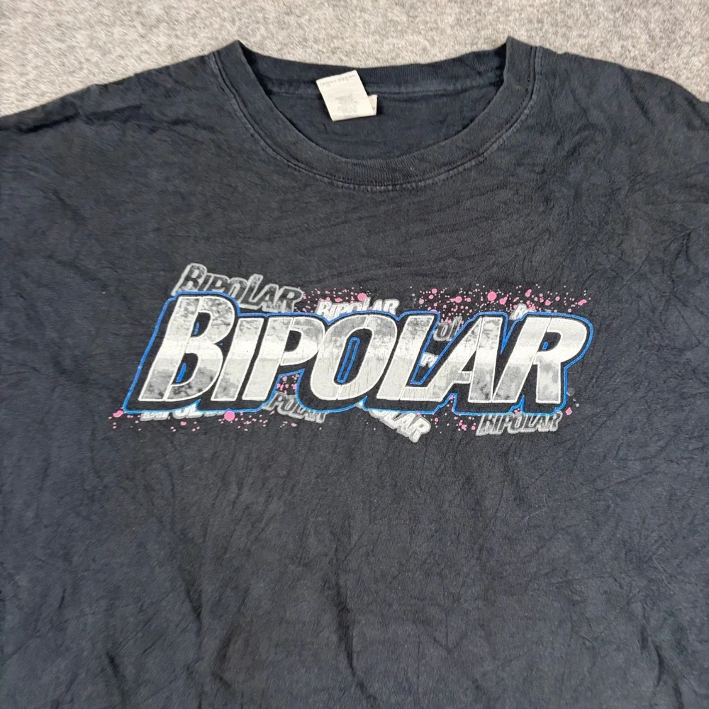Y2K Bipolar Racing T Shirt Mens 2XL GMC Truck Andy Mac Carolina Country NT Black
